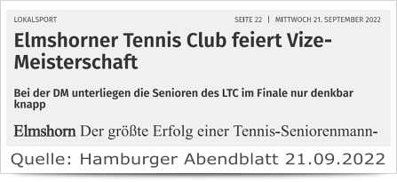 Elmshorner Tennis Club feiert...